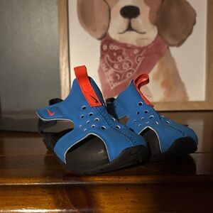 Nike Kids Blue and Black Water Shoes